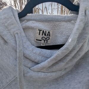 TNA Heather Gray Cropped Hoodie